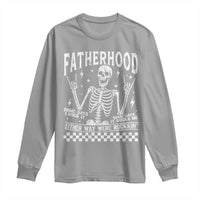 Rockin' Fatherhood Skeleton Long Sleeve Shirt Funny Dad Life Quote Gift for Father’s Day - Wonder Print Shop