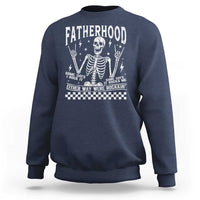 Rockin' Fatherhood Skeleton Sweatshirt Funny Dad Life Quote Gift for Father’s Day - Wonder Print Shop