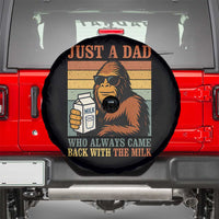 Funny Bigfoot Dad Spare Tire Cover Just A Dad Who Always Came Back With The Milk Retro Father's Day - Wonder Print Shop