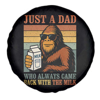 Funny Bigfoot Dad Spare Tire Cover Just A Dad Who Always Came Back With The Milk Retro Father's Day - Wonder Print Shop