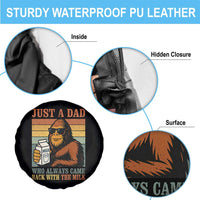 Funny Bigfoot Dad Spare Tire Cover Just A Dad Who Always Came Back With The Milk Retro Father's Day - Wonder Print Shop