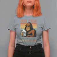 Funny Bigfoot Dad T Shirt For Women Just A Dad Who Always Came Back With The Milk Retro Father's Day - Wonder Print Shop