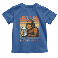 Funny Bigfoot Dad Toddler T Shirt Just A Dad Who Always Came Back With The Milk Retro Father's Day - Wonder Print Shop