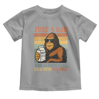 Funny Bigfoot Dad Toddler T Shirt Just A Dad Who Always Came Back With The Milk Retro Father's Day - Wonder Print Shop