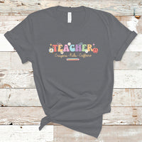 Teacher T Shirt Teachers Crayons Kids Caffeine Teacher's Day Back To School - Wonder Print Shop