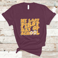 Senior 2024 T Shirt My Last First Day Of School Senior Class Of 2024 High School Groovy - Wonder Print Shop