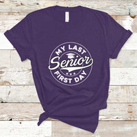 Senior 2024 T Shirt My Last First Day Of School Senior Class Of 2024 High School Graduate - Wonder Print Shop