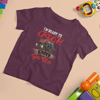 Crush Kindergarten T Shirt For Kid Monster Truck I'm Ready First Day Back To School - Wonder Print Shop