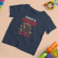 Crush Kindergarten T Shirt For Kid Monster Truck I'm Ready First Day Back To School - Wonder Print Shop