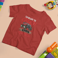 Crush Kindergarten T Shirt For Kid Monster Truck I'm Ready First Day Back To School - Wonder Print Shop