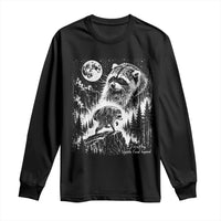 Jimothy Three Raccoon Moon Parody Wildlife Graphic Long Sleeve Shirt Vintage Seattle Feral Legend Trash Panda Meme
