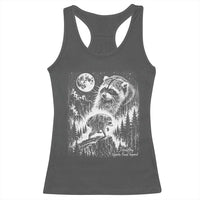 Jimothy Three Raccoon Moon Parody Wildlife Graphic Racerback Tank Top Vintage Seattle Feral Legend Trash Panda Meme