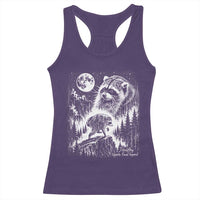 Jimothy Three Raccoon Moon Parody Wildlife Graphic Racerback Tank Top Vintage Seattle Feral Legend Trash Panda Meme