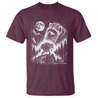 Jimothy Three Raccoon Moon Parody Wildlife Graphic T Shirt Vintage Seattle Feral Legend Trash Panda Meme