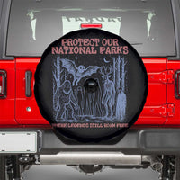 Protect Our National Parks Funny Cryptid Society Vintage Graphic Spare Tire Cover Bigfoot Mothman Wendigo Where Legends Still Roam Free