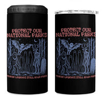 Protect Our National Parks Funny Cryptid Society Vintage Graphic 4 in 1 Can Cooler Tumbler Bigfoot Mothman Wendigo Where Legends Still Roam Free
