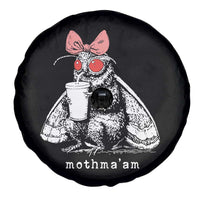 Mothma'am Pink Bow Cryptid Spooky Spare Tire Cover Funny Cute Coquette Mothman Legend Graphic