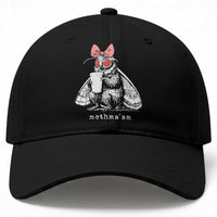 Mothma'am Pink Bow Cryptid Spooky Baseball Cap Funny Cute Coquette Mothman Legend Graphic