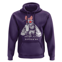 Mothma'am Pink Bow Cryptid Spooky Hoodie Funny Cute Coquette Mothman Legend Graphic