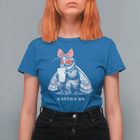 Mothma'am Pink Bow Cryptid Spooky T Shirt For Women Funny Cute Coquette Mothman Legend Graphic
