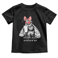 Mothma'am Pink Bow Cryptid Spooky Toddler T Shirt Funny Cute Coquette Mothman Legend Graphic