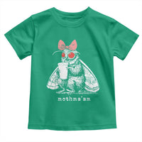 Mothma'am Pink Bow Cryptid Spooky Toddler T Shirt Funny Cute Coquette Mothman Legend Graphic