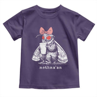 Mothma'am Pink Bow Cryptid Spooky Toddler T Shirt Funny Cute Coquette Mothman Legend Graphic