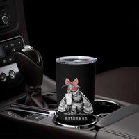 Mothma'am Pink Bow Cryptid Spooky Tumbler Cup Funny Cute Coquette Mothman Legend Graphic