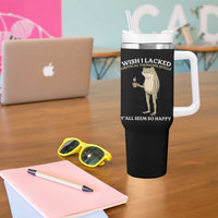 Funny Sarcastic Frog Drinking Coffee Meme Tumbler With Handle Wish I Lacked Critical Thinking Skills Y'all Seem So Happy Retro Vintage