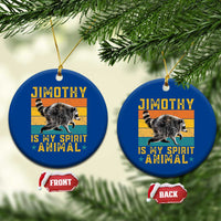 Jimothy Is My Spirit Animal Seattle Raccoon Lover Ceramic Ornament Retro Sunset Viral Ballard Trash Panda Graphic