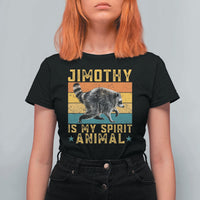 Jimothy Is My Spirit Animal Seattle Raccoon Lover T Shirt For Women Retro Sunset Viral Ballard Trash Panda Graphic