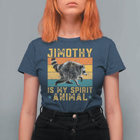 Jimothy Is My Spirit Animal Seattle Raccoon Lover T Shirt For Women Retro Sunset Viral Ballard Trash Panda Graphic