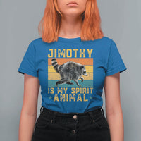 Jimothy Is My Spirit Animal Seattle Raccoon Lover T Shirt For Women Retro Sunset Viral Ballard Trash Panda Graphic