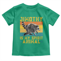 Jimothy Is My Spirit Animal Seattle Raccoon Lover Toddler T Shirt Retro Sunset Viral Ballard Trash Panda Graphic