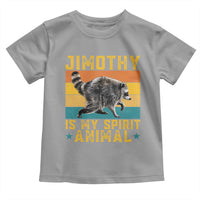 Jimothy Is My Spirit Animal Seattle Raccoon Lover Toddler T Shirt Retro Sunset Viral Ballard Trash Panda Graphic