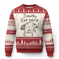 Jimothy Eat World Funny Music Parody Ugly Christmas Sweater Viral Seattle Raccoon Trash Panda Meme