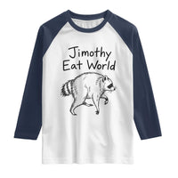 Jimothy Eat World Funny Music Parody Raglan Shirt Viral Seattle Raccoon Trash Panda Meme