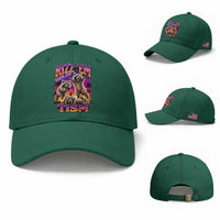 Rizz Em With The Tism Funny Raccoon Baseball Cap Trash Panda Vintage Bootleg Graphic