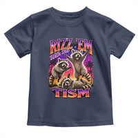 Rizz Em With The Tism Funny Raccoon Toddler T Shirt Trash Panda Vintage Bootleg Graphic
