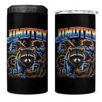 Jimothy the Raccoon Vintage 90s Bootleg Lightning Graphic 4 in 1 Can Cooler Tumbler Viral Seattle Trash Panda