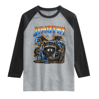 Jimothy the Raccoon Vintage 90s Bootleg Lightning Graphic Raglan Shirt Viral Seattle Trash Panda
