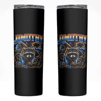 Jimothy the Raccoon Vintage 90s Bootleg Lightning Graphic Skinny Tumbler Viral Seattle Trash Panda