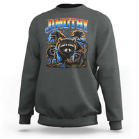 Jimothy the Raccoon Vintage 90s Bootleg Lightning Graphic Sweatshirt Viral Seattle Trash Panda