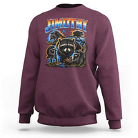 Jimothy the Raccoon Vintage 90s Bootleg Lightning Graphic Sweatshirt Viral Seattle Trash Panda