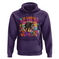 In A World Full Of Ordinary Be A Jimothy Psychedelic Style Hoodie Retro Groovy Seattle Raccoon Legend Graphic