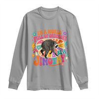 In A World Full Of Ordinary Be A Jimothy Psychedelic Style Long Sleeve Shirt Retro Groovy Seattle Raccoon Legend Graphic