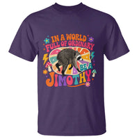 In A World Full Of Ordinary Be A Jimothy Psychedelic Style T Shirt Retro Groovy Seattle Raccoon Legend Graphic