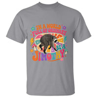 In A World Full Of Ordinary Be A Jimothy Psychedelic Style T Shirt Retro Groovy Seattle Raccoon Legend Graphic
