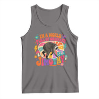 In A World Full Of Ordinary Be A Jimothy Psychedelic Style Tank Top Retro Groovy Seattle Raccoon Legend Graphic