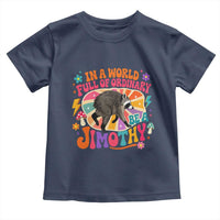 In A World Full Of Ordinary Be A Jimothy Psychedelic Style Toddler T Shirt Retro Groovy Seattle Raccoon Legend Graphic